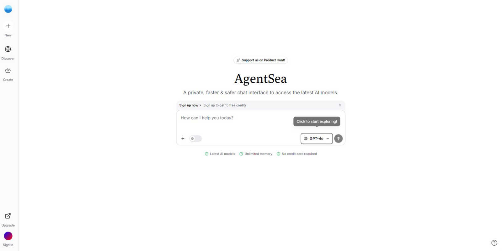 AgentSea application interface and features