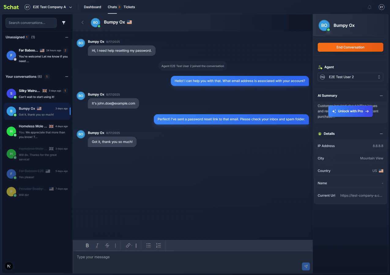 5chat application interface and features