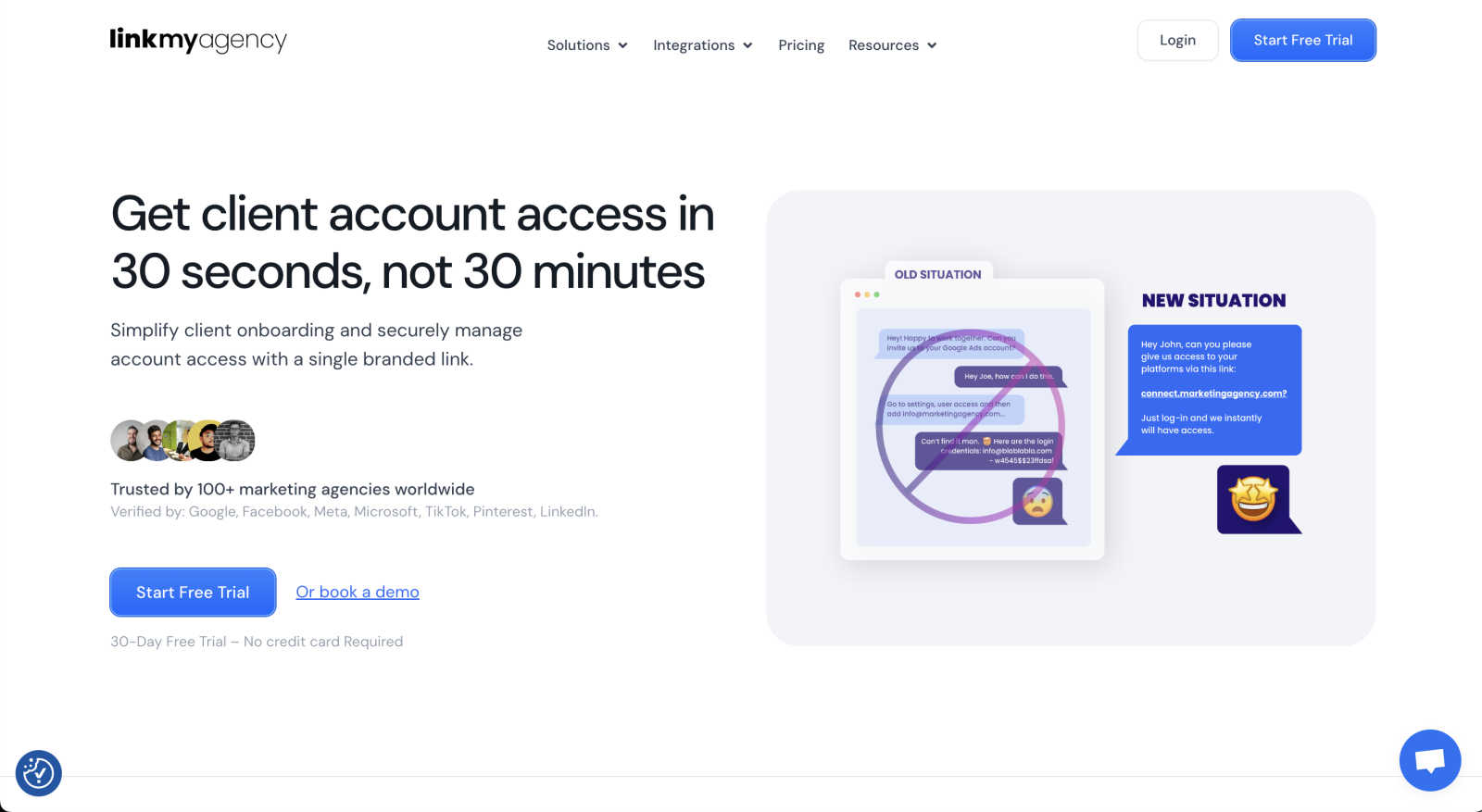 LinkMyAgency application interface and features