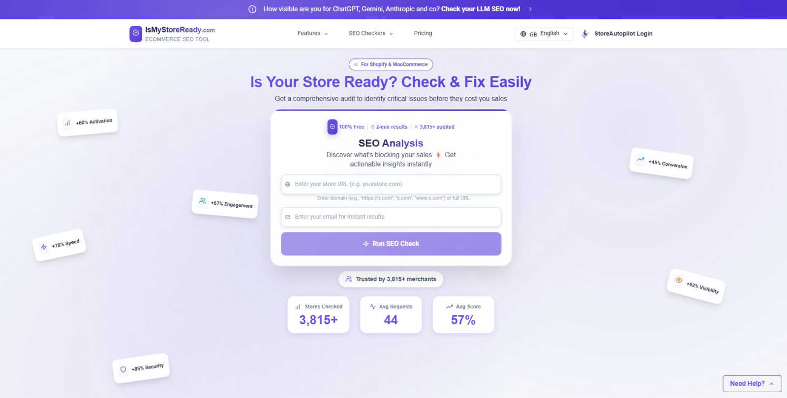 IsMyStoreReady.com application interface and features