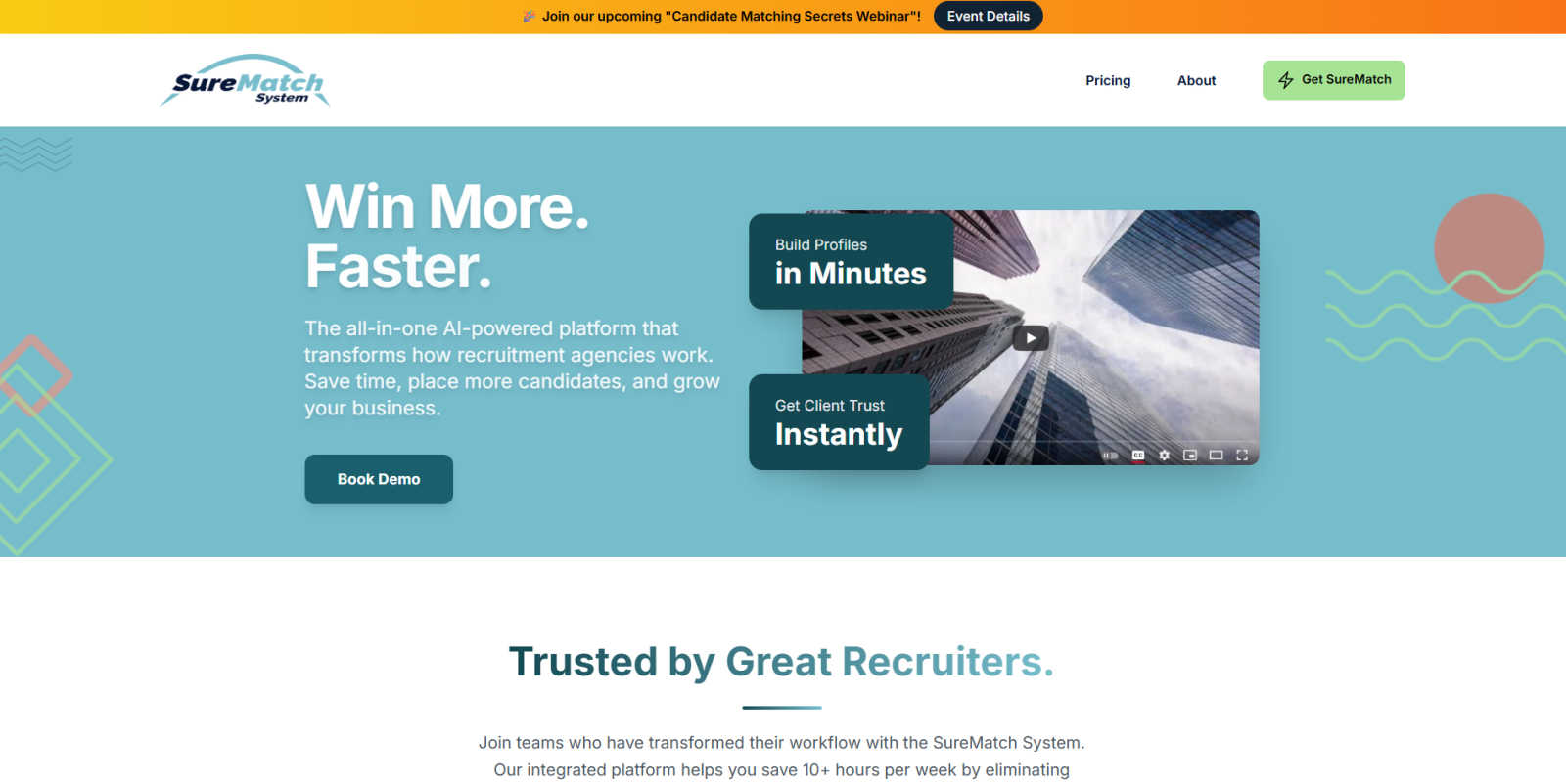 SureMatch application interface and features