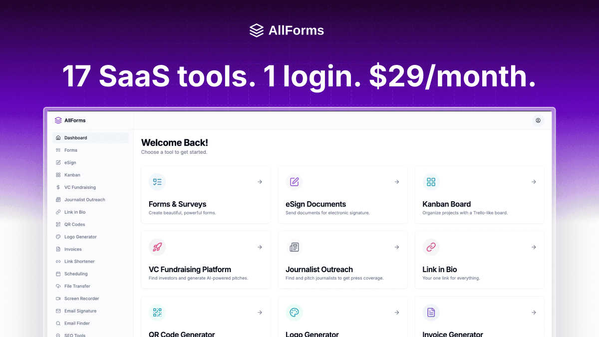 AllForms application interface and features