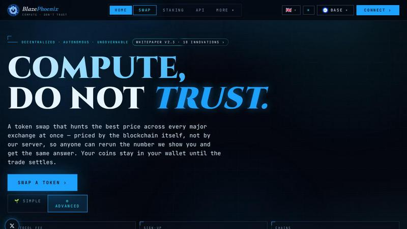 BlazePhoenix application interface and features