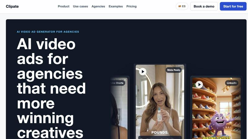 Clipate Viral Videos  application interface and features