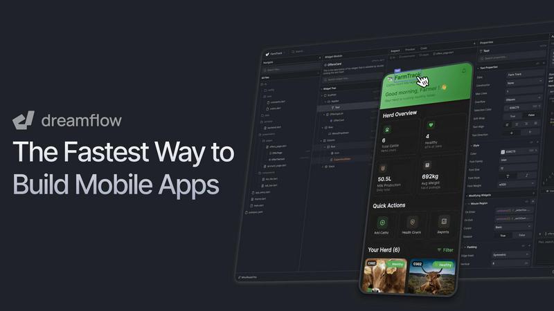 Dreamflow application interface and features