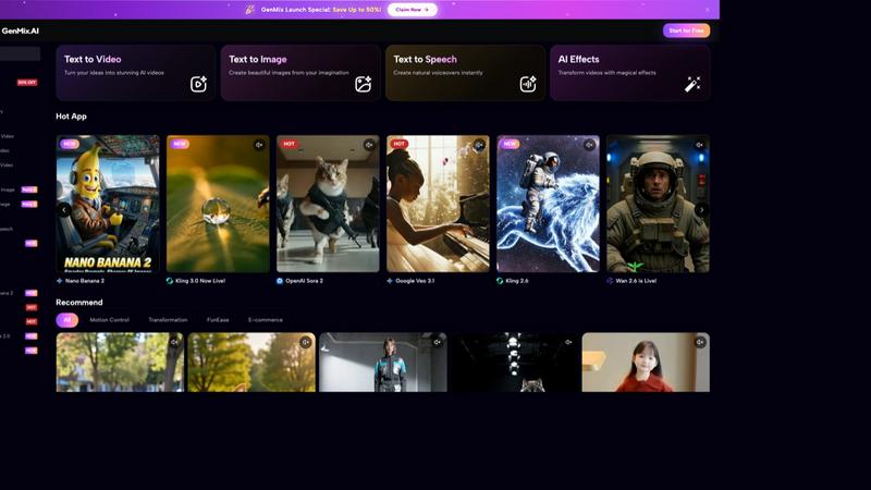 GenMix application interface and features