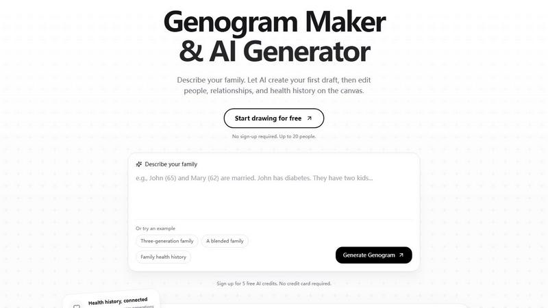 GenogramLab application interface and features