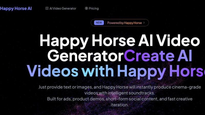 Happy Horse AI application interface and features