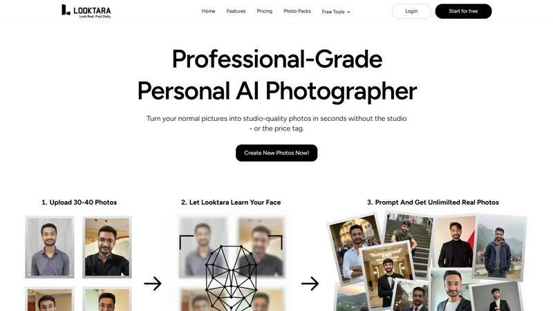 Looktara application interface and features
