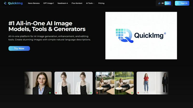 QuickImg application interface and features