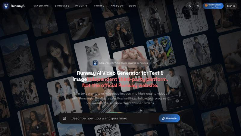 RunwayAI application interface and features