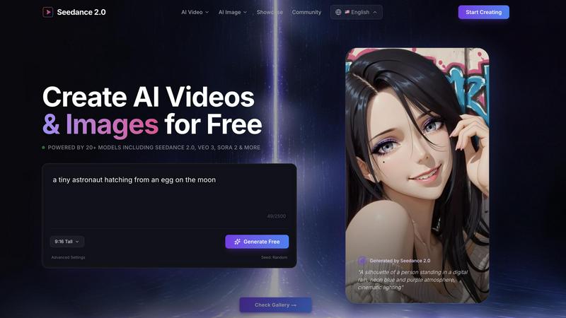 Seedance 2.0 application interface and features