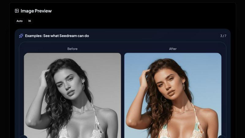 Seedream AI Studio application interface and features