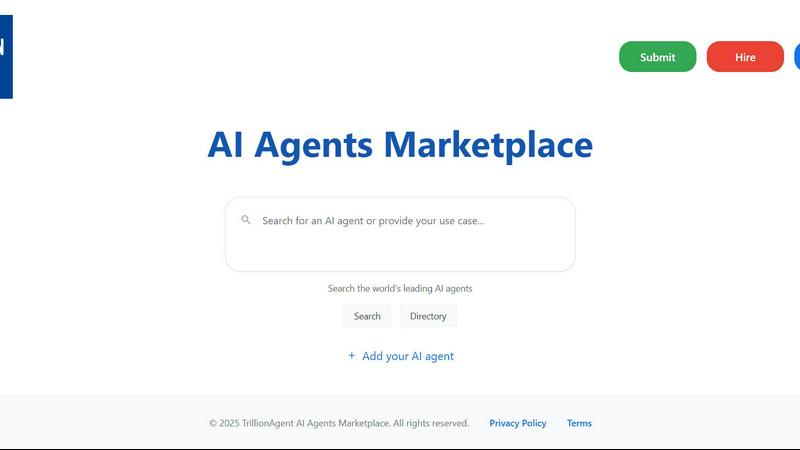 AI Agents Marketplace application interface and features