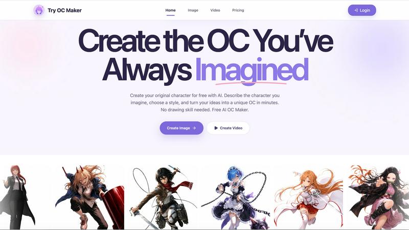 Try OC Maker application interface and features