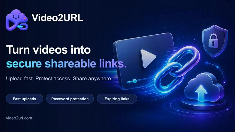Video2URL application interface and features