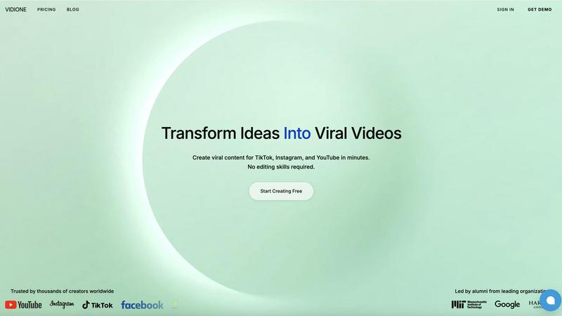VidiOne application interface and features