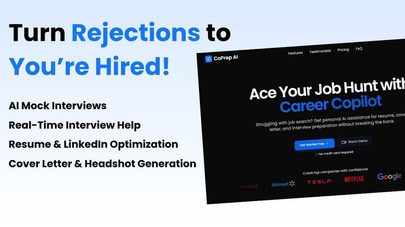 CoPrep AI application interface and features